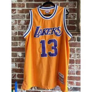 Men's Wilt Chamberlain Gold Los Angeles Lakers 1971/72 Hardwood Classics Jersey